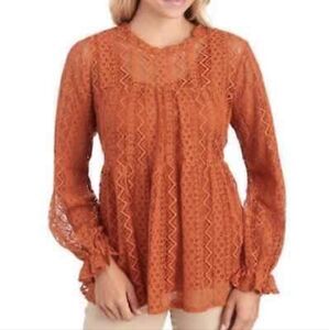 3/$20! Melissa Paige Lace Boho Blouse
